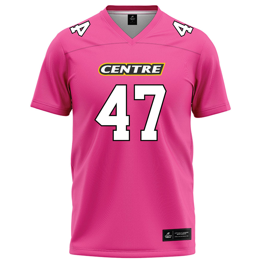 Centre College - NCAA Football : Deuce Johnson II - Pink Football Jersey-0