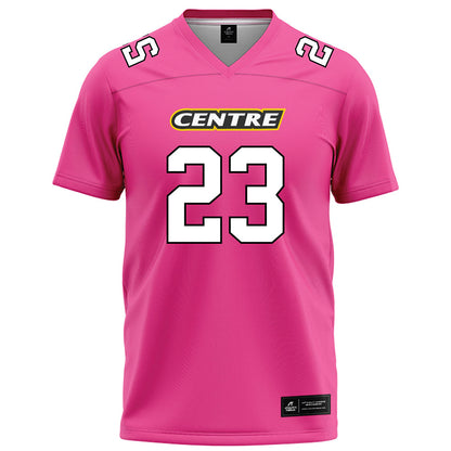 Centre College - NCAA Football : Nikalos Dixon - Pink Football Jersey-0