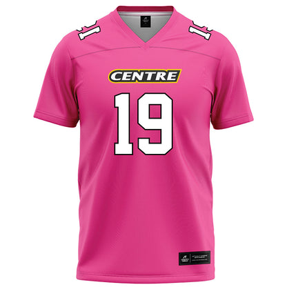 Centre College - NCAA Football : Jackson Dillow - Pink Football Jersey-1