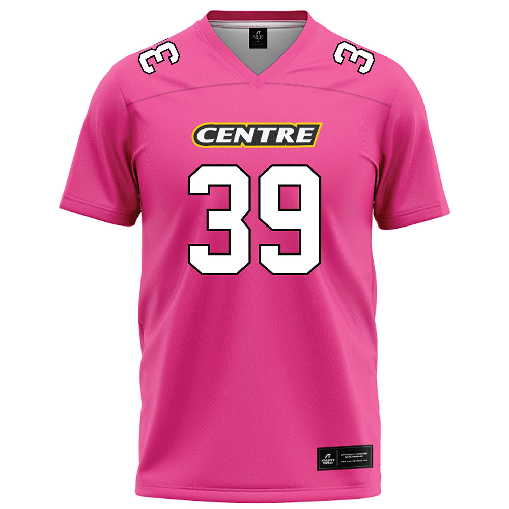 Centre College - NCAA Football : Ryan Steele - Pink Football Jersey-0