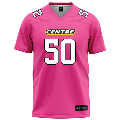 Centre College - NCAA Football : Brenden Anthony - Pink Football Jersey-1