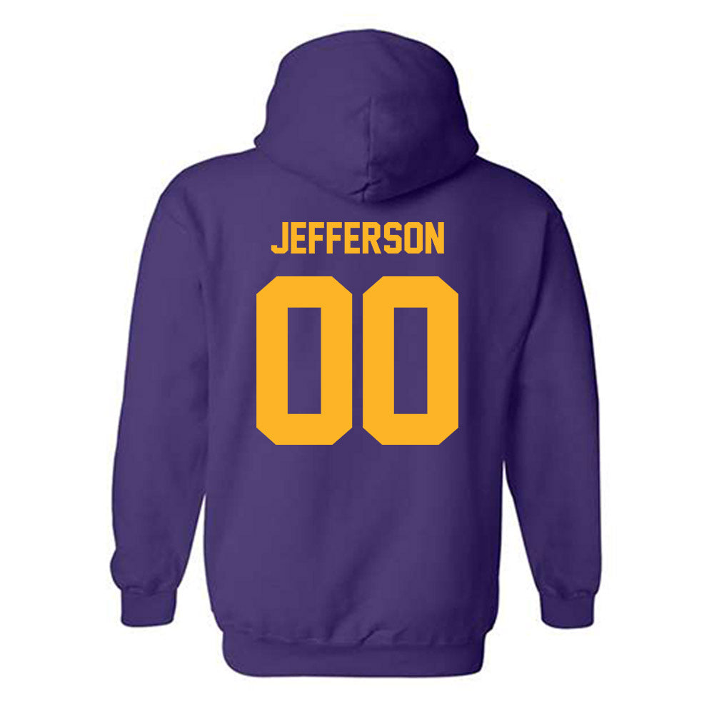North Alabama - NCAA Men's Basketball : Canin Jefferson - Classic Fashion Shersey Hooded Sweatshirt-1