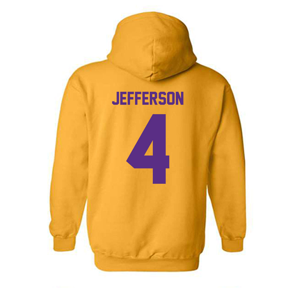 North Alabama - NCAA Men's Basketball : Canin Jefferson - Classic Fashion Shersey Hooded Sweatshirt-1