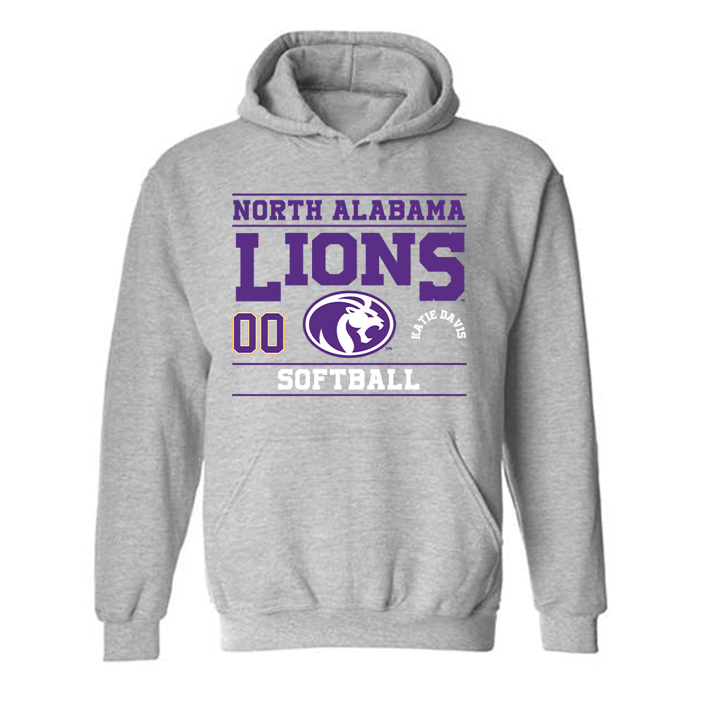 North Alabama - NCAA Softball : Katie Davis - Classic Fashion Shersey Hooded Sweatshirt-0