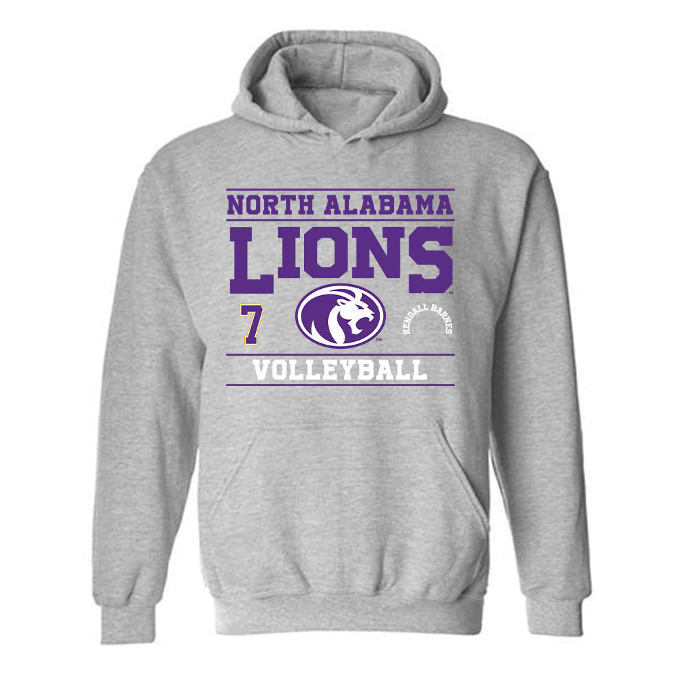 North Alabama - NCAA Women's Volleyball : Kendall Barnes - Classic Fashion Shersey Hooded Sweatshirt-0