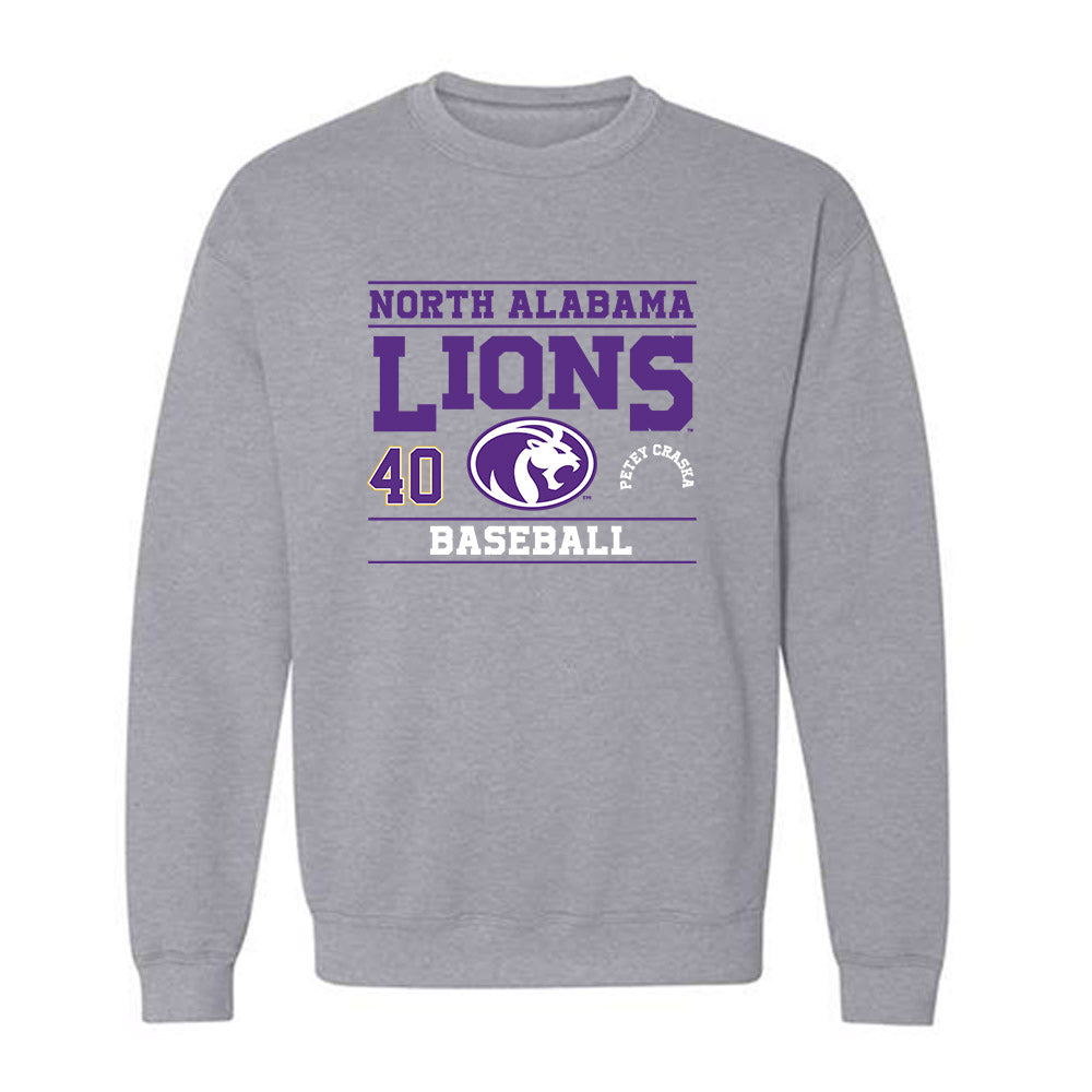 North Alabama - NCAA Baseball : Petey Craska - Classic Fashion Shersey Crewneck Sweatshirt-0