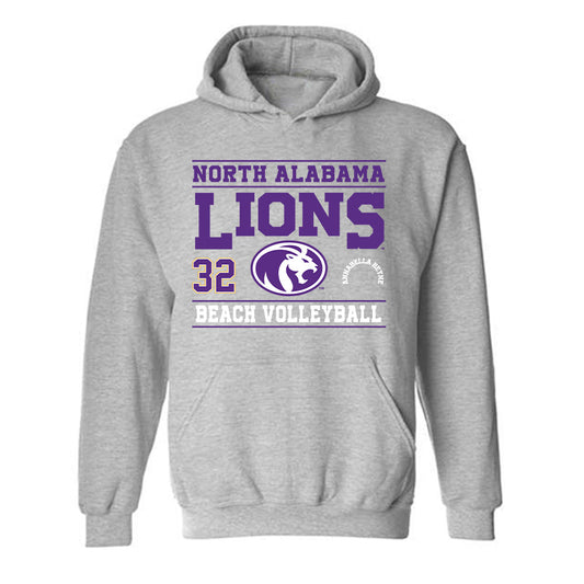 North Alabama - NCAA Beach Volleyball : Annabella Heyne - Classic Fashion Shersey Hooded Sweatshirt-0