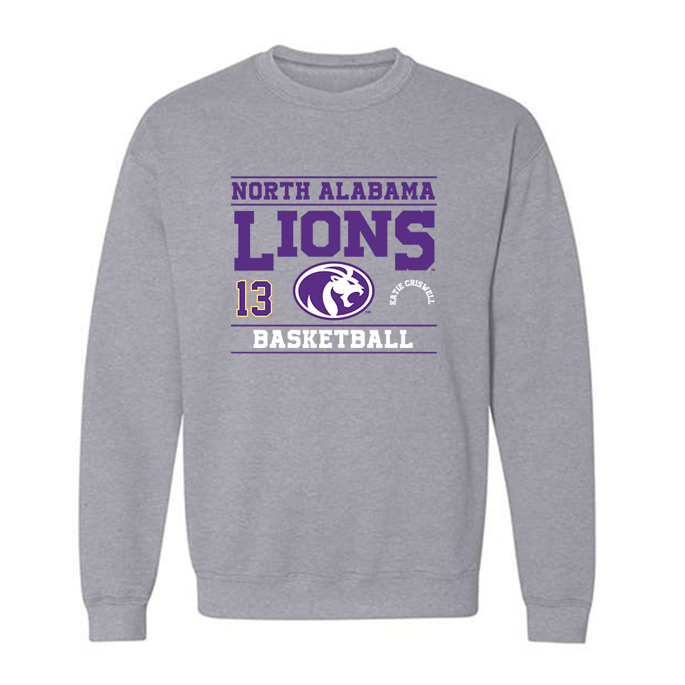 North Alabama - NCAA Women's Basketball : Katie Criswell - Classic Fashion Shersey Crewneck Sweatshirt-0