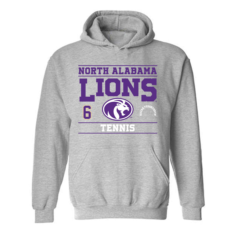North Alabama - NCAA Men's Tennis : Nazar Fedoryshyn - Classic Fashion Shersey Hooded Sweatshirt-0