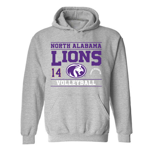 North Alabama - NCAA Women's Volleyball : Paris McQuirter - Classic Fashion Shersey Hooded Sweatshirt-0