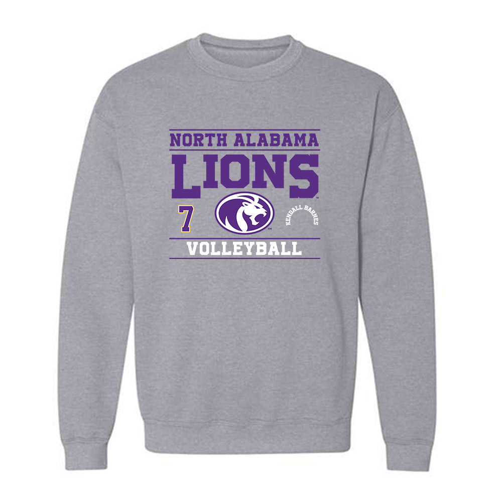 North Alabama - NCAA Women's Volleyball : Kendall Barnes - Classic Fashion Shersey Crewneck Sweatshirt-0
