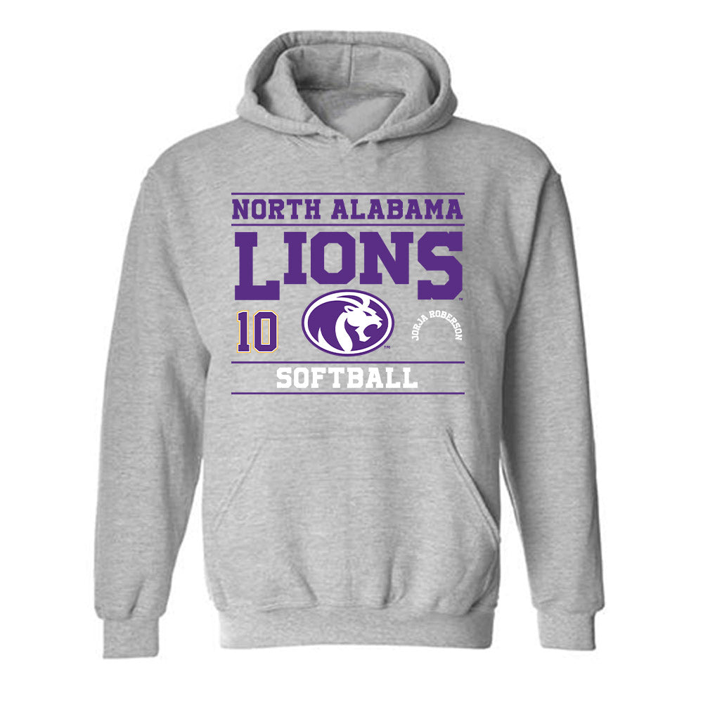 North Alabama - NCAA Softball : Jorja Roberson - Classic Fashion Shersey Hooded Sweatshirt