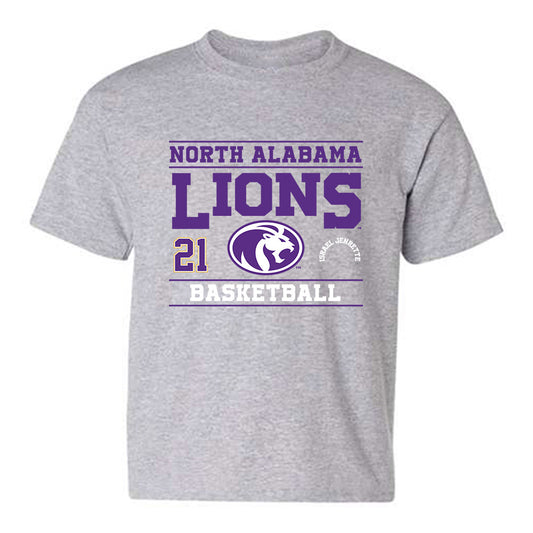 North Alabama - NCAA Men's Basketball : Israel Jenrette - Classic Fashion Shersey Youth T-Shirt-0