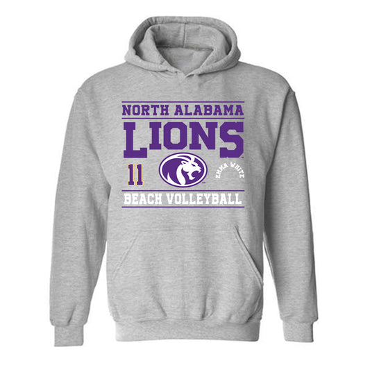 North Alabama - NCAA Beach Volleyball : Emma White - Classic Fashion Shersey Hooded Sweatshirt-0