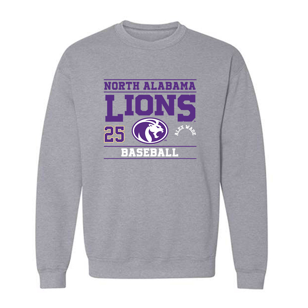North Alabama - NCAA Baseball : Alex Wade - Classic Fashion Shersey Crewneck Sweatshirt-0