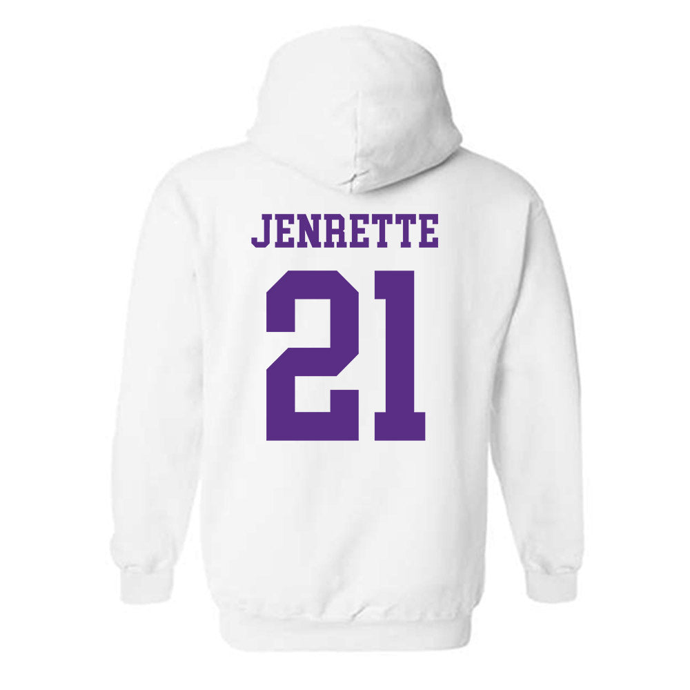 North Alabama - NCAA Men's Basketball : Israel Jenrette - Classic Fashion Shersey Hooded Sweatshirt-1