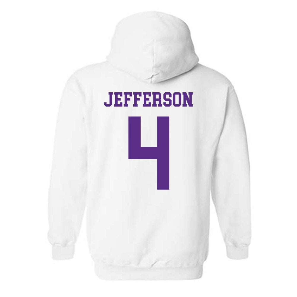 North Alabama - NCAA Men's Basketball : Canin Jefferson - Classic Fashion Shersey Hooded Sweatshirt-1