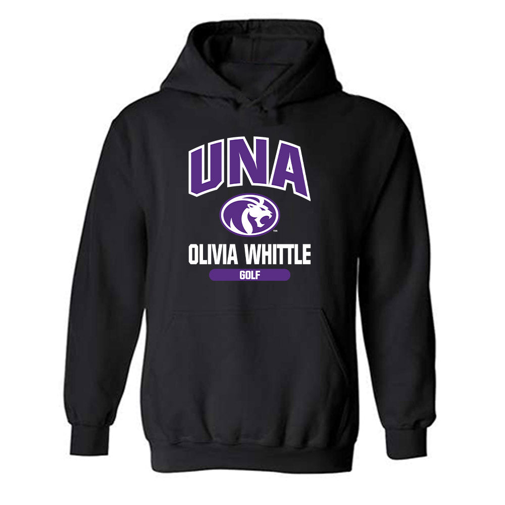 North Alabama - NCAA Women's Golf : Olivia Whittle - Classic Fashion Shersey Hooded Sweatshirt-0