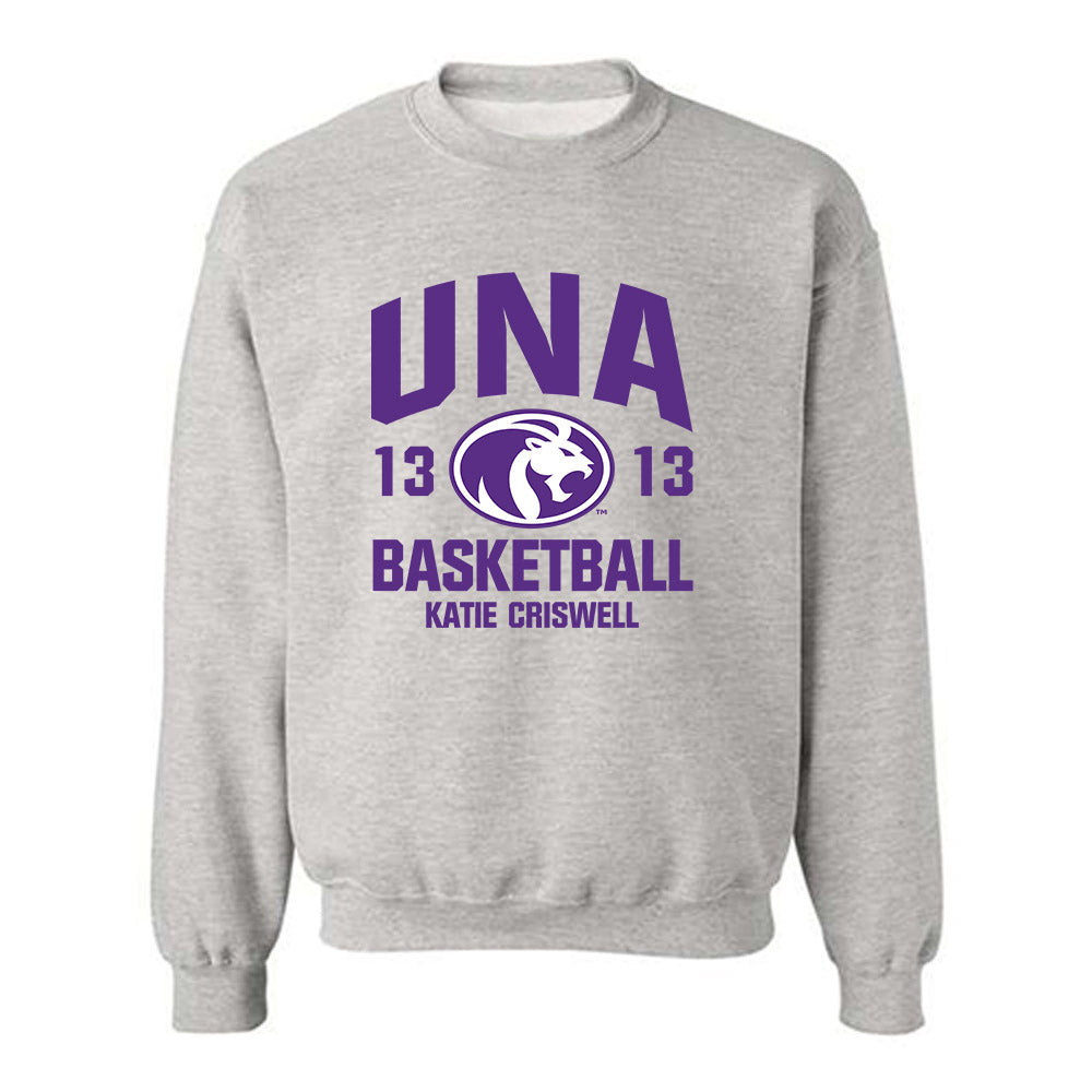 North Alabama - NCAA Women's Basketball : Katie Criswell - Classic Fashion Shersey Crewneck Sweatshirt-0