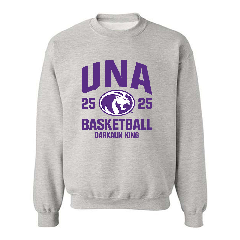 North Alabama - NCAA Men's Basketball : Darkaun King - Classic Fashion Shersey Crewneck Sweatshirt-0