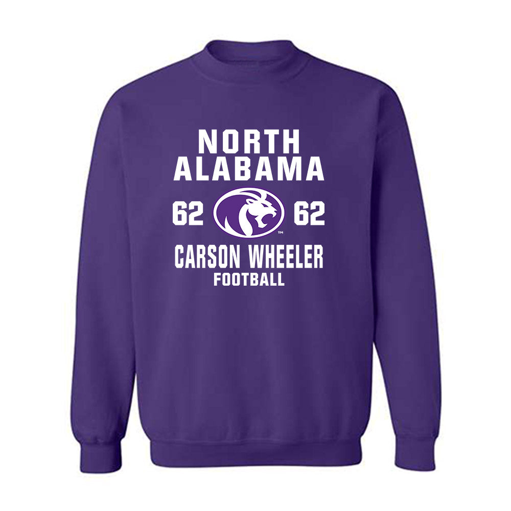 North Alabama - NCAA Football : Carson Wheeler - Classic Shersey Crewneck Sweatshirt-0