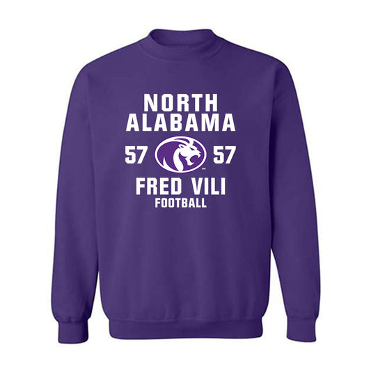 North Alabama - NCAA Football : Fred Vili - Classic Shersey Crewneck Sweatshirt-0