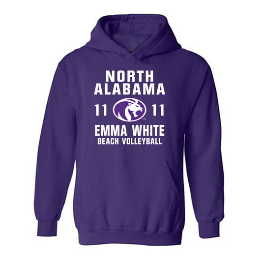 North Alabama - NCAA Beach Volleyball : Emma White - Classic Shersey Hooded Sweatshirt-0
