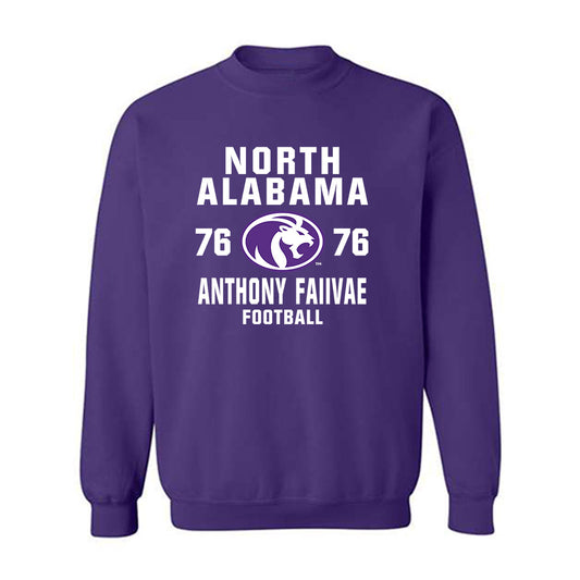 North Alabama - NCAA Football : Anthony Faiivae - Classic Shersey Crewneck Sweatshirt-0