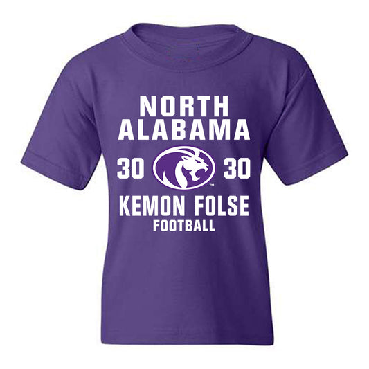 North Alabama - NCAA Football : Kemon Folse - Classic Shersey Youth T-Shirt-0