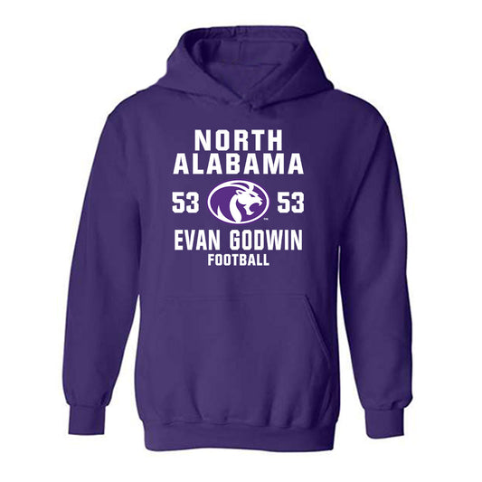 North Alabama - NCAA Football : Evan Godwin - Classic Shersey Hooded Sweatshirt