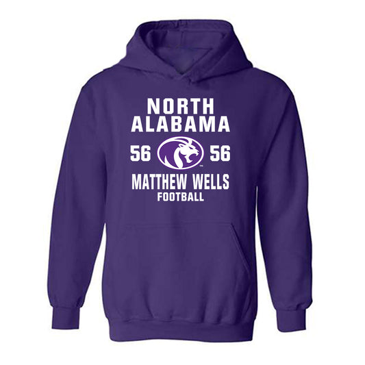North Alabama - NCAA Football : Matthew Wells - Classic Shersey Hooded Sweatshirt-0