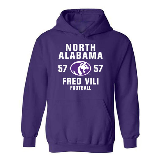 North Alabama - NCAA Football : Fred Vili - Classic Shersey Hooded Sweatshirt-0