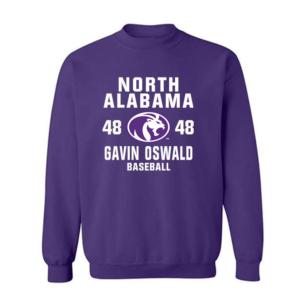 North Alabama - NCAA Baseball : Gavin Oswald - Classic Shersey Crewneck Sweatshirt-0