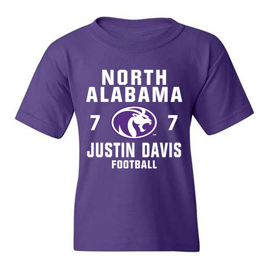North Alabama - NCAA Football : Justin Davis - Classic Shersey Youth T-Shirt-0