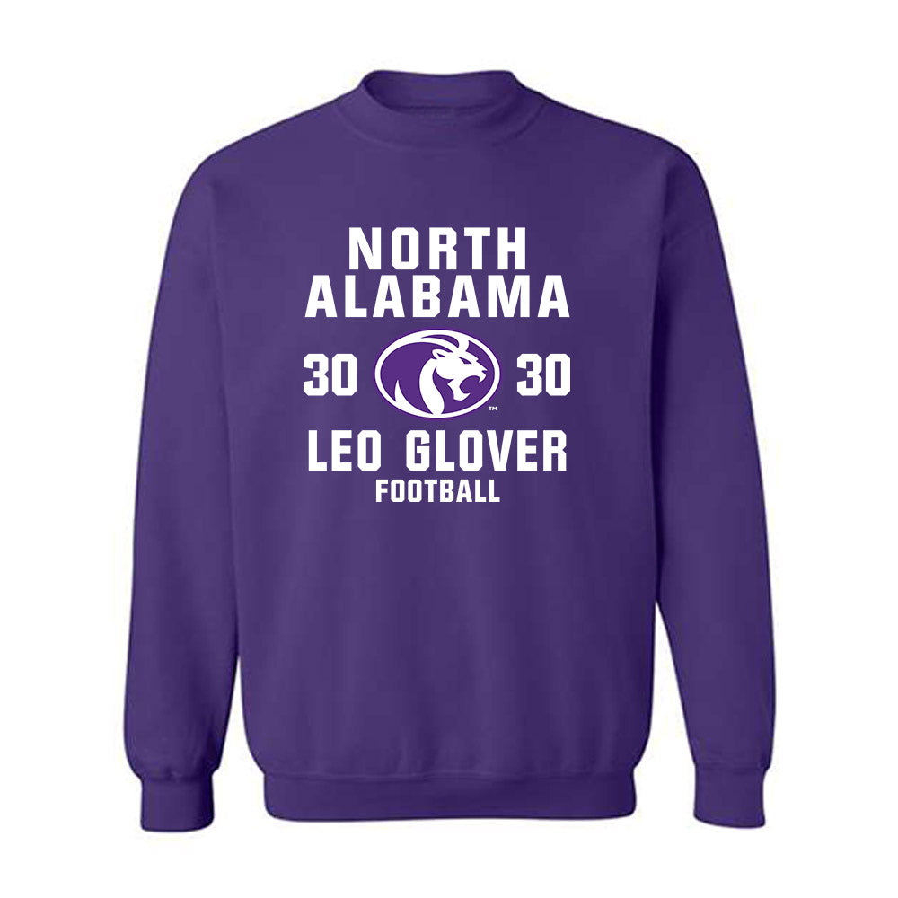 North Alabama - NCAA Football : Leo Glover - Classic Shersey Crewneck Sweatshirt-0