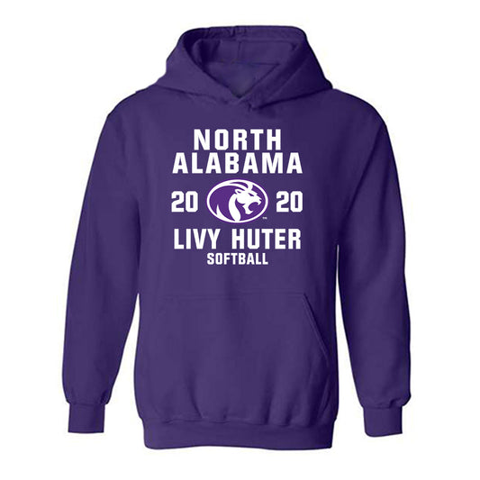 North Alabama - NCAA Softball : Livy Huter - Classic Shersey Hooded Sweatshirt-0