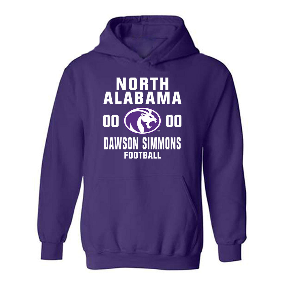 North Alabama - NCAA Football : Dawson Simmons - Classic Shersey Hooded Sweatshirt-0