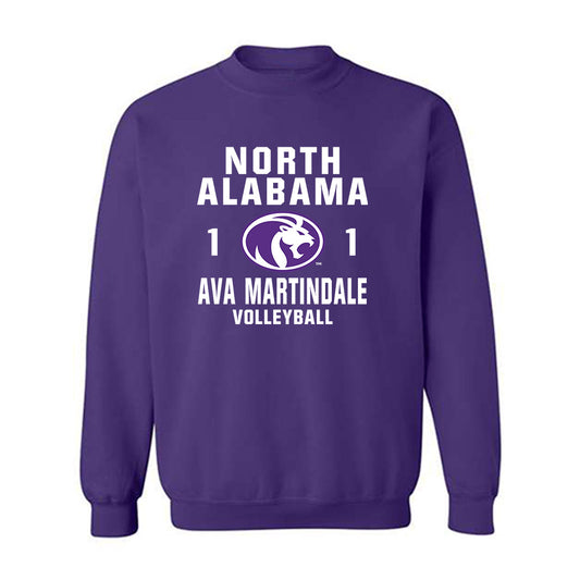 North Alabama - NCAA Women's Volleyball : Ava Martindale - Classic Shersey Crewneck Sweatshirt-0
