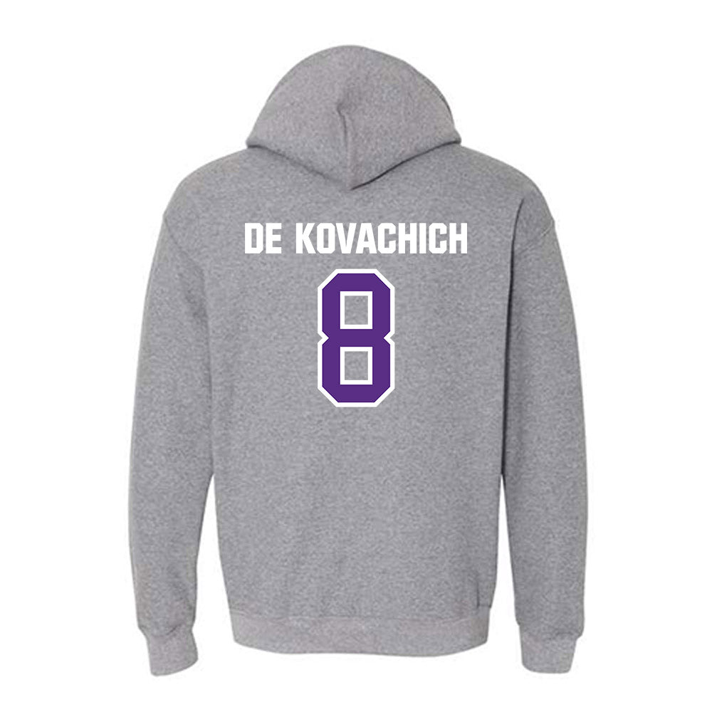 North Alabama - NCAA Men's Basketball : Kevin De Kovachich - Classic Shersey Hooded Sweatshirt-1