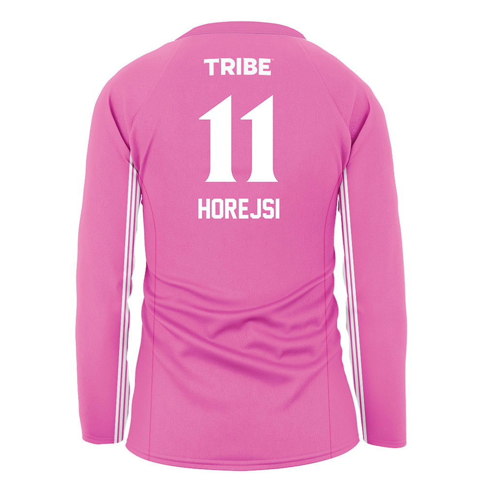 William & Mary - NCAA Women's Volleyball : Avery Horejsi - Pink Volleyball Jersey-1