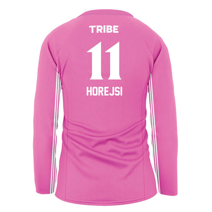 William & Mary - NCAA Women's Volleyball : Avery Horejsi - Pink Volleyball Jersey-1