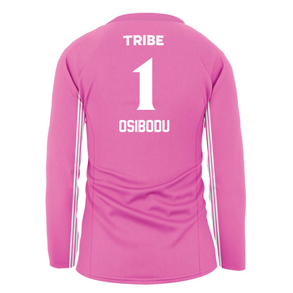William & Mary - NCAA Women's Volleyball : Damisi Osibodu - Pink Volleyball Jersey-1