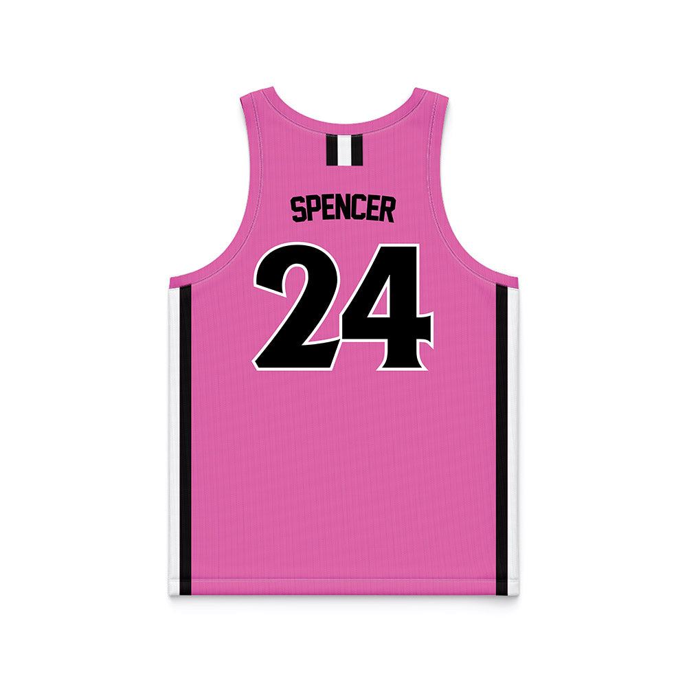 William & Mary - NCAA Men's Basketball : Kaleb Spencer - Pink Basketball Jersey-1