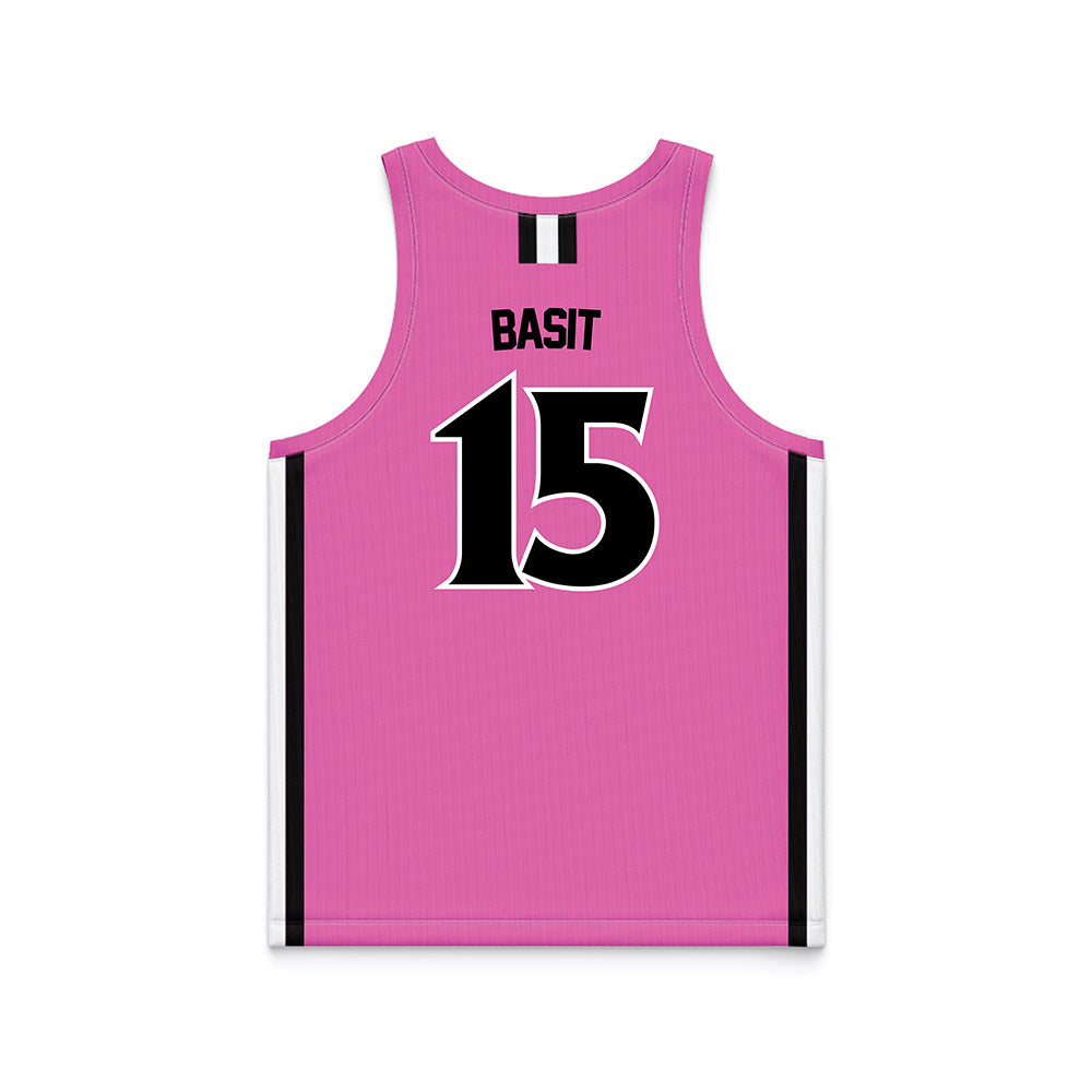 William & Mary - NCAA Women's Basketball : Amelia Basit - Pink Basketball Jersey-1