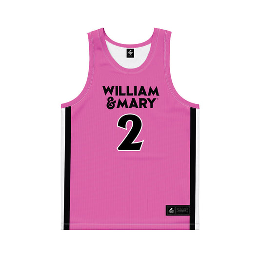 William & Mary - NCAA Women's Basketball : Monet Dance - Pink Basketball Jersey-0