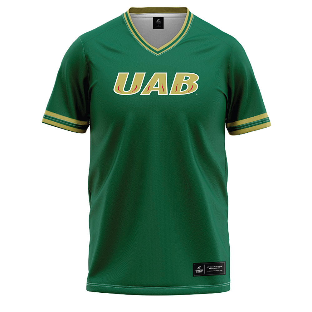 UAB - NCAA Baseball : Brooks House - Green Baseball Jersey