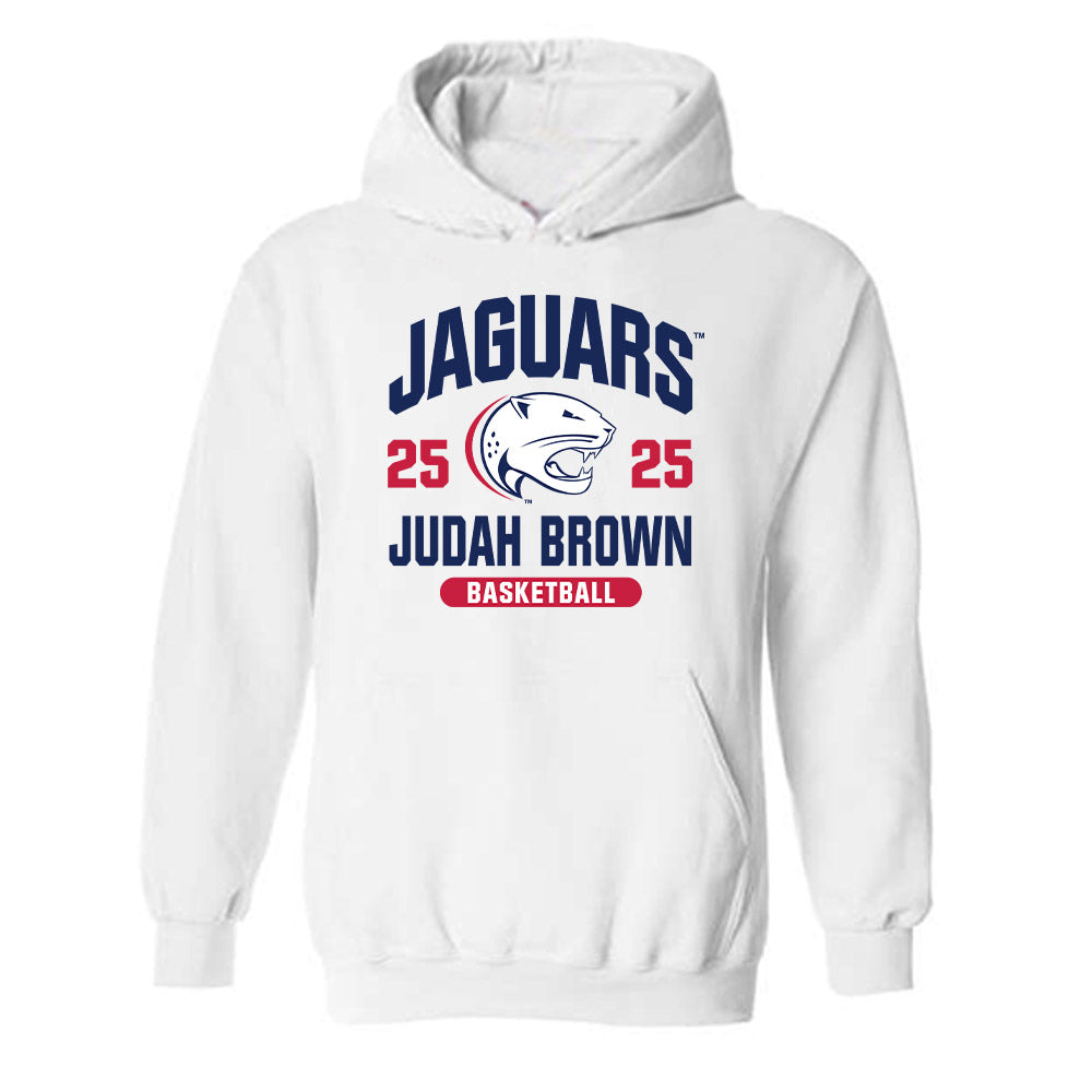 South Alabama - NCAA Men's Basketball : Judah Brown - Classic Fashion Shersey Hooded Sweatshirt