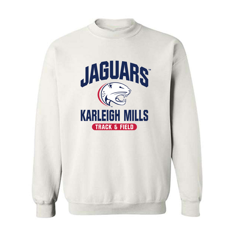 South Alabama - NCAA Women's Track & Field : Karleigh Mills - Classic Fashion Shersey Crewneck Sweatshirt-0