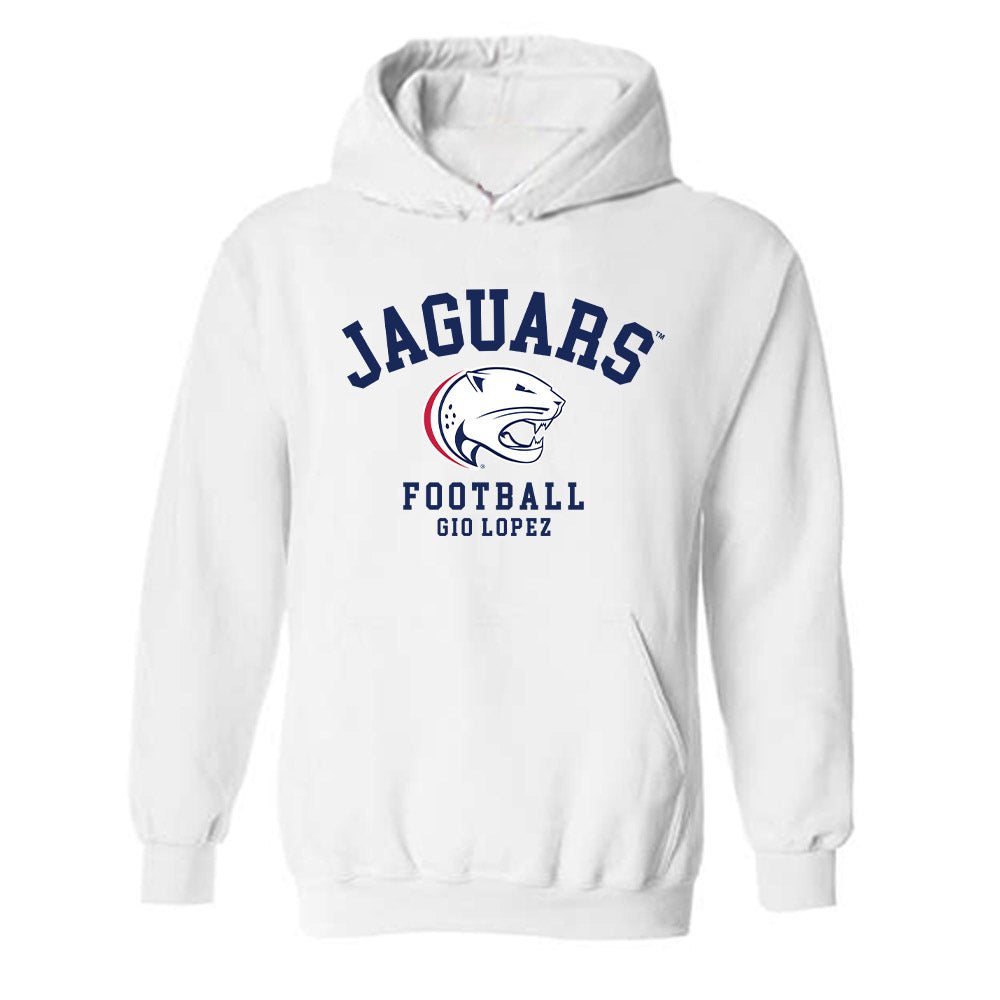 South Alabama - NCAA Football : Gio Lopez - Classic Fashion Shersey Hooded Sweatshirt-0