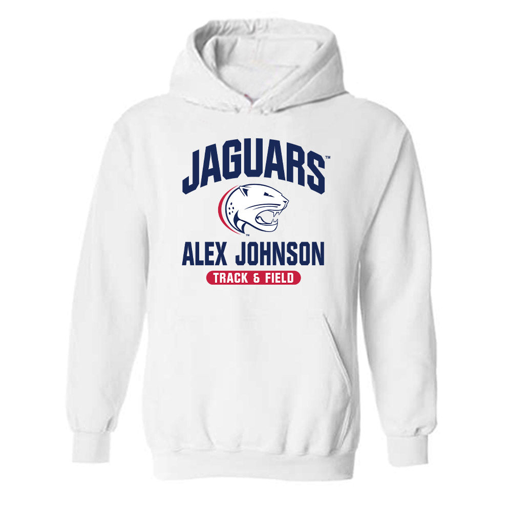 South Alabama - NCAA Men's Track & Field : Alex Johnson - Classic Fashion Shersey Hooded Sweatshirt